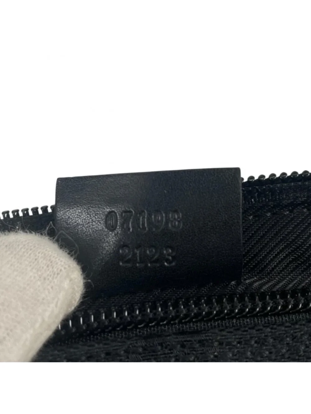 Gucci Pouch Handbag GG Canvas Black